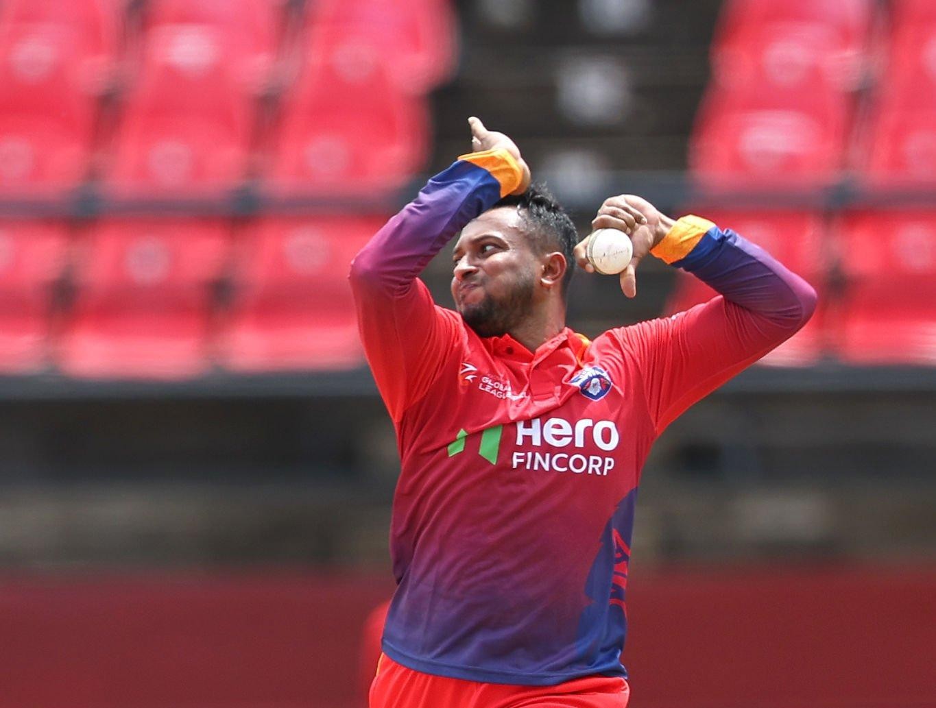 Shakib Al Hasan in action
