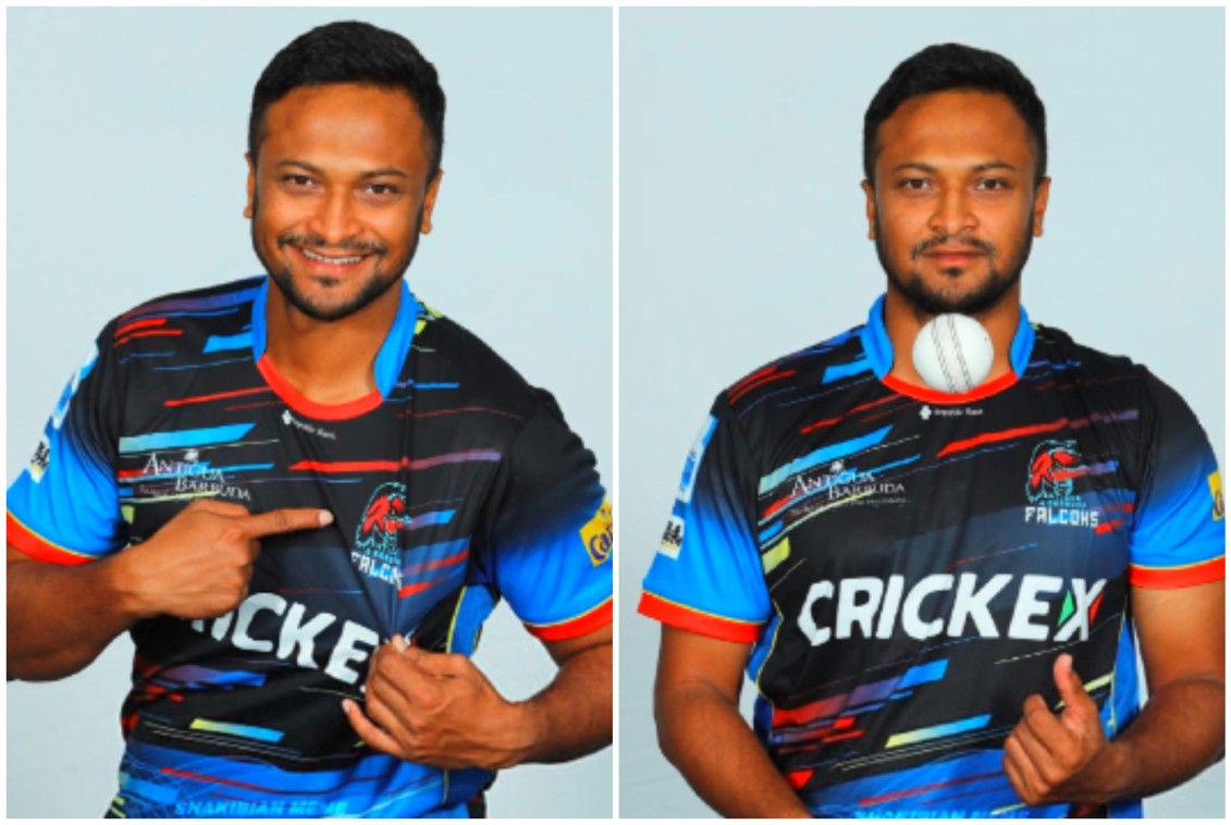 Shakib Al Hasan will don the colours of the Antigua & Barbuda Falcons