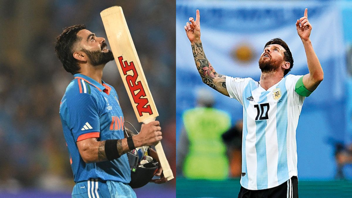 Virat Kohli [L] and Lionel Messi