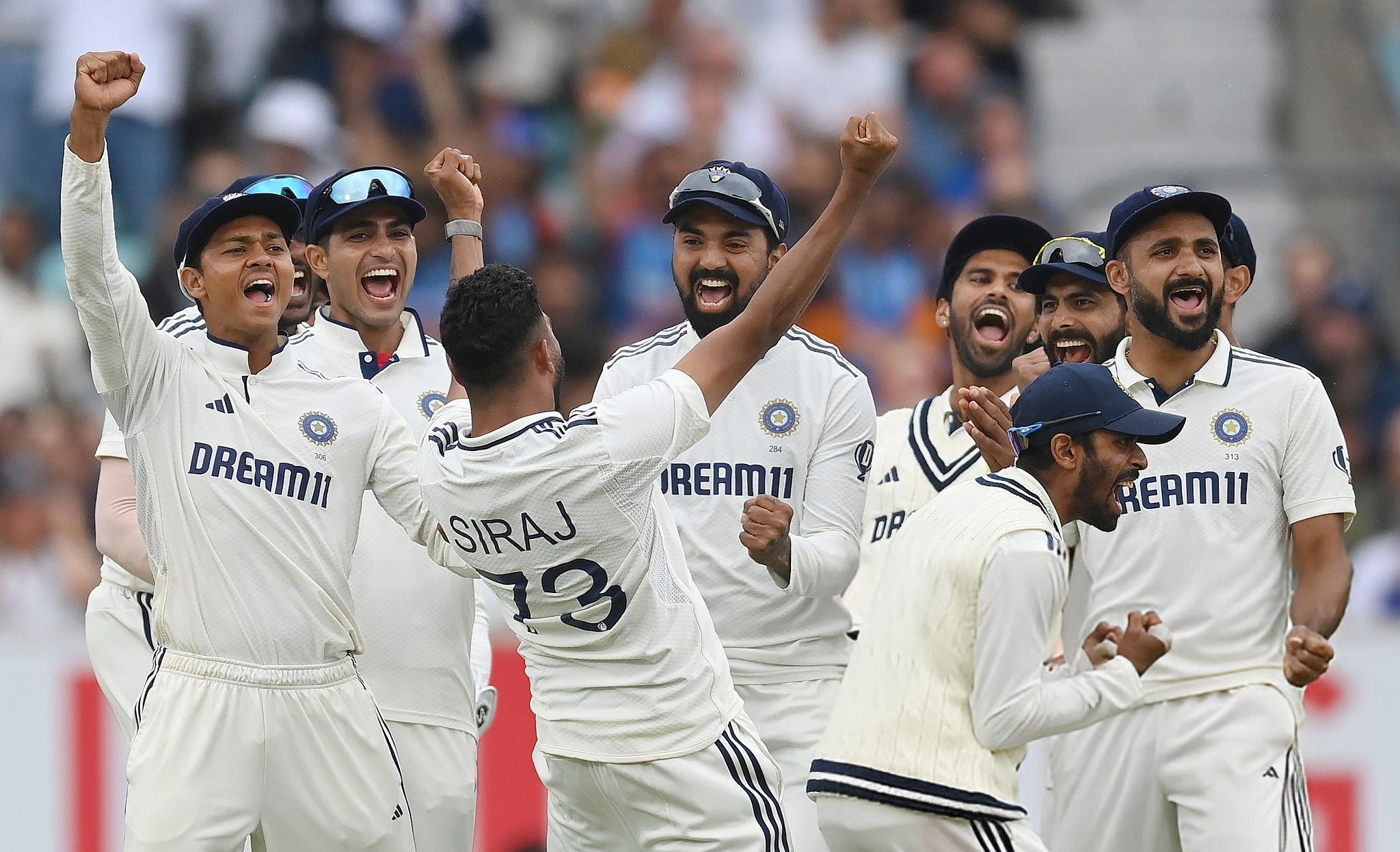 ভারতীয় ক্রিকেটারদের উল্লাস