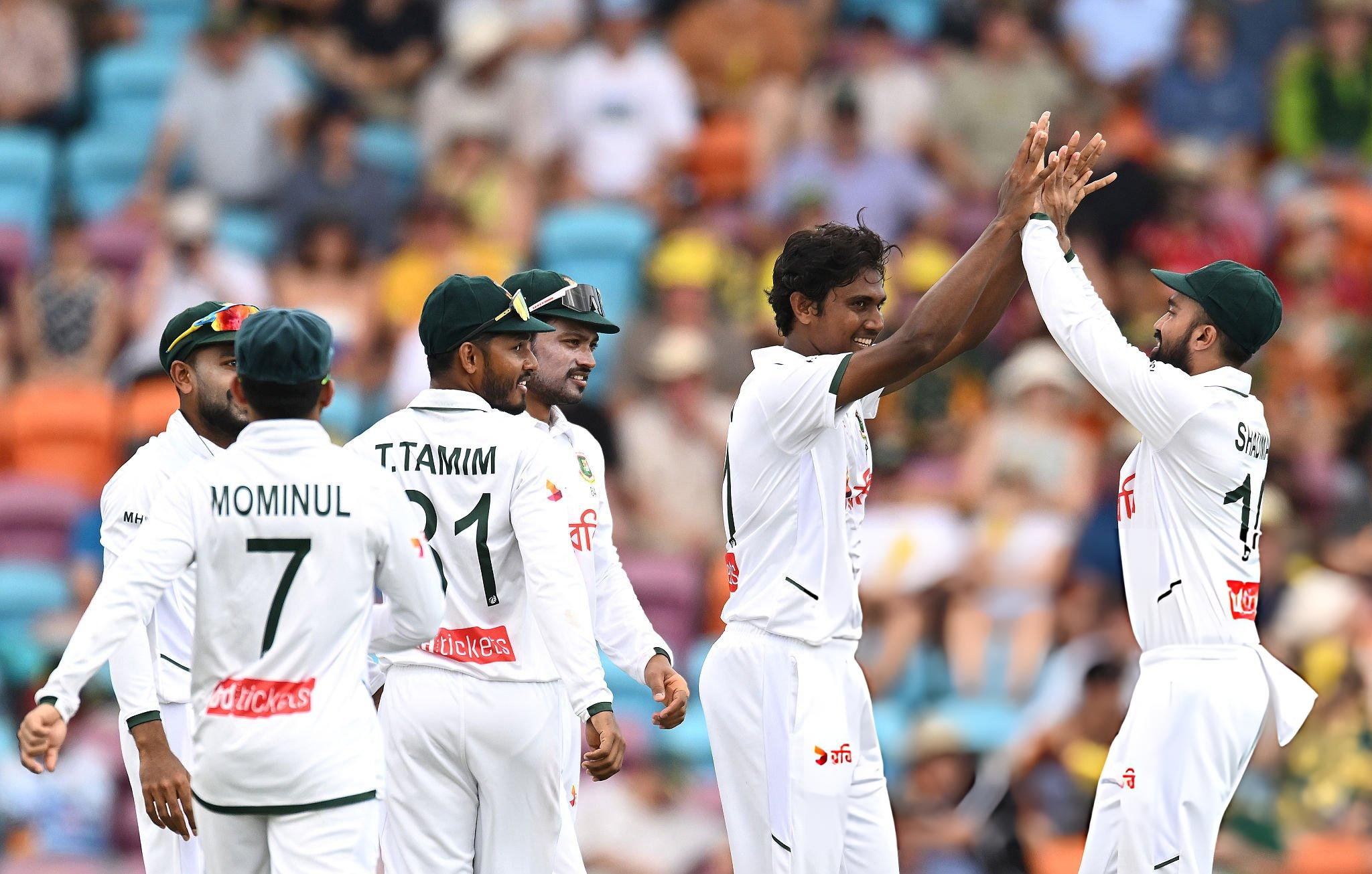 Australia 183/8 at tea as Hasan Mahmud claims four
