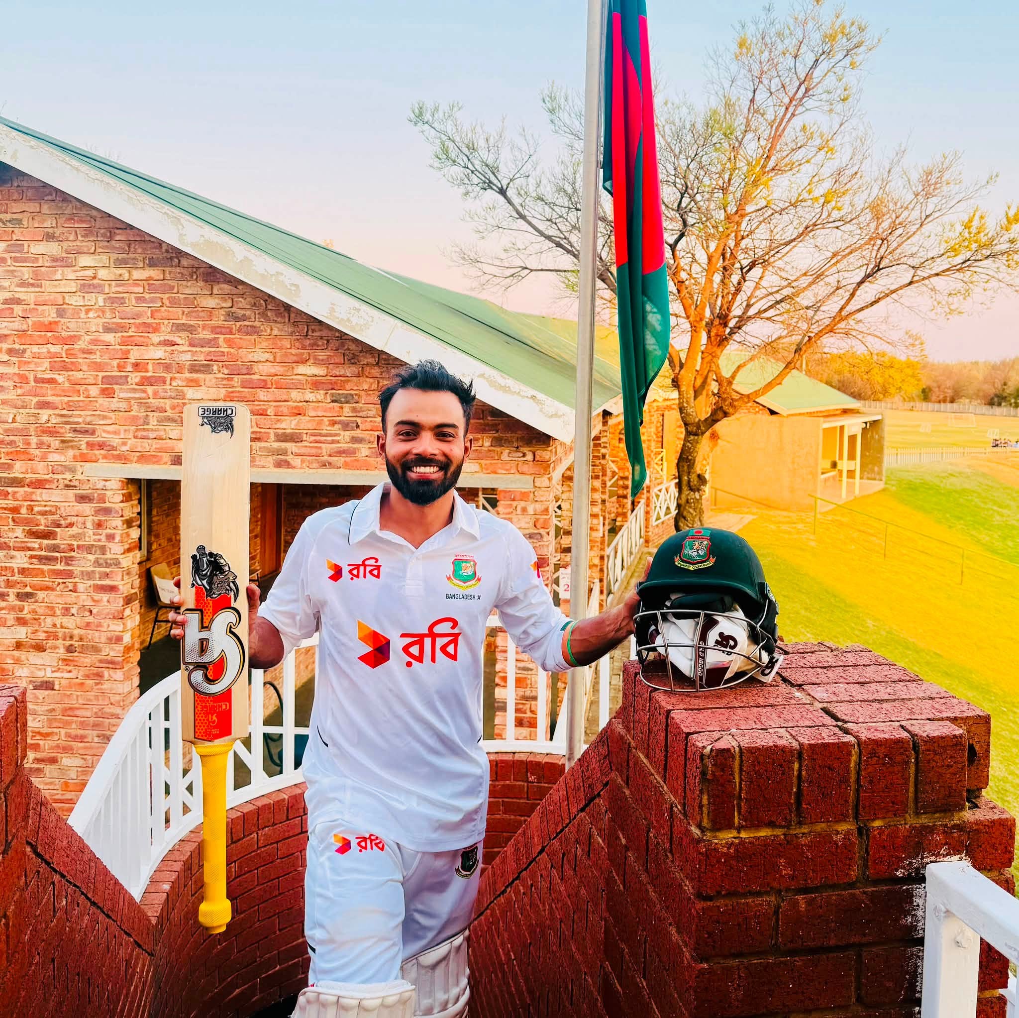 Hridoy hits maiden first-class double century for Bangladesh A