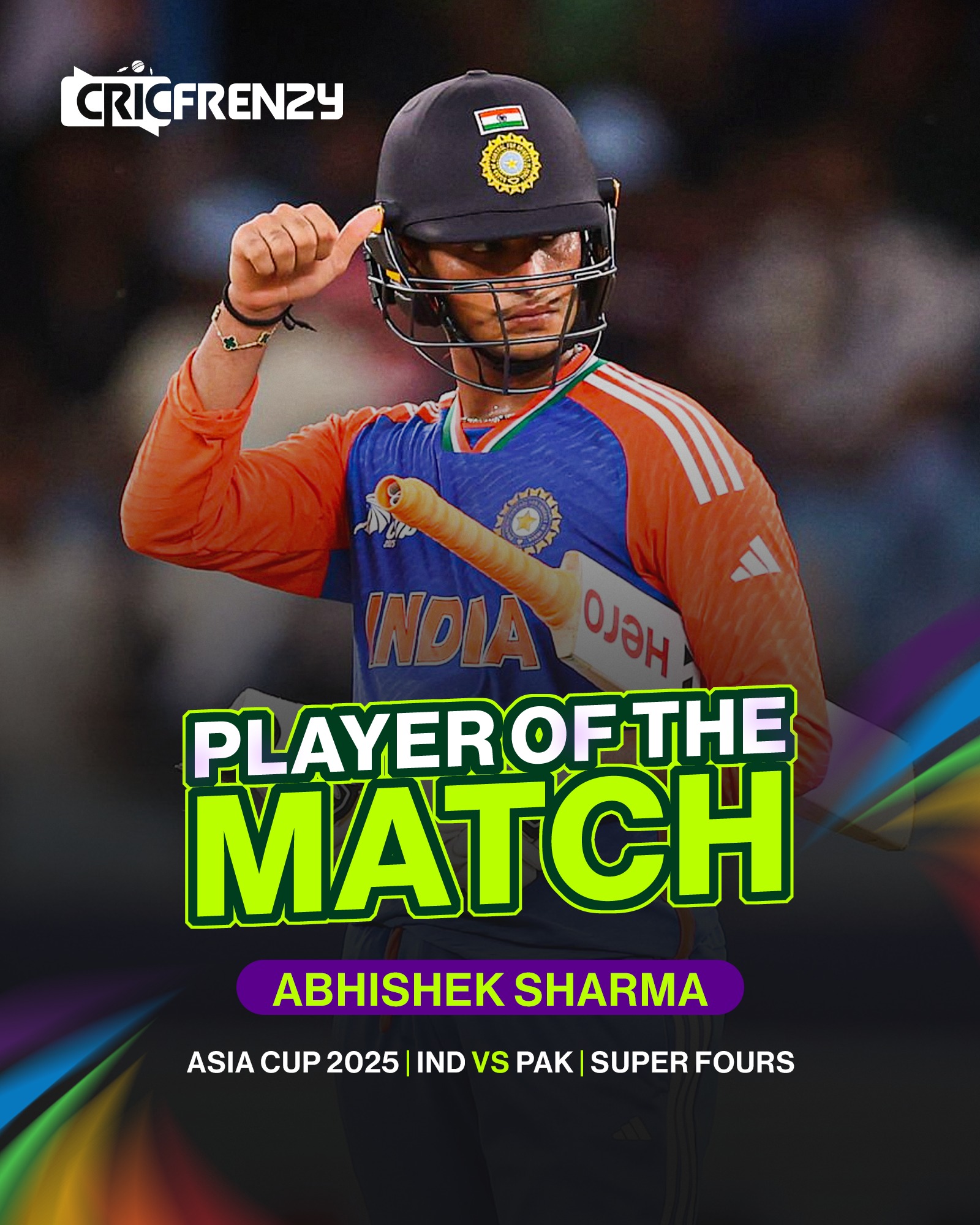 Stormed with the bat to be named Player of the Match on debut.”
